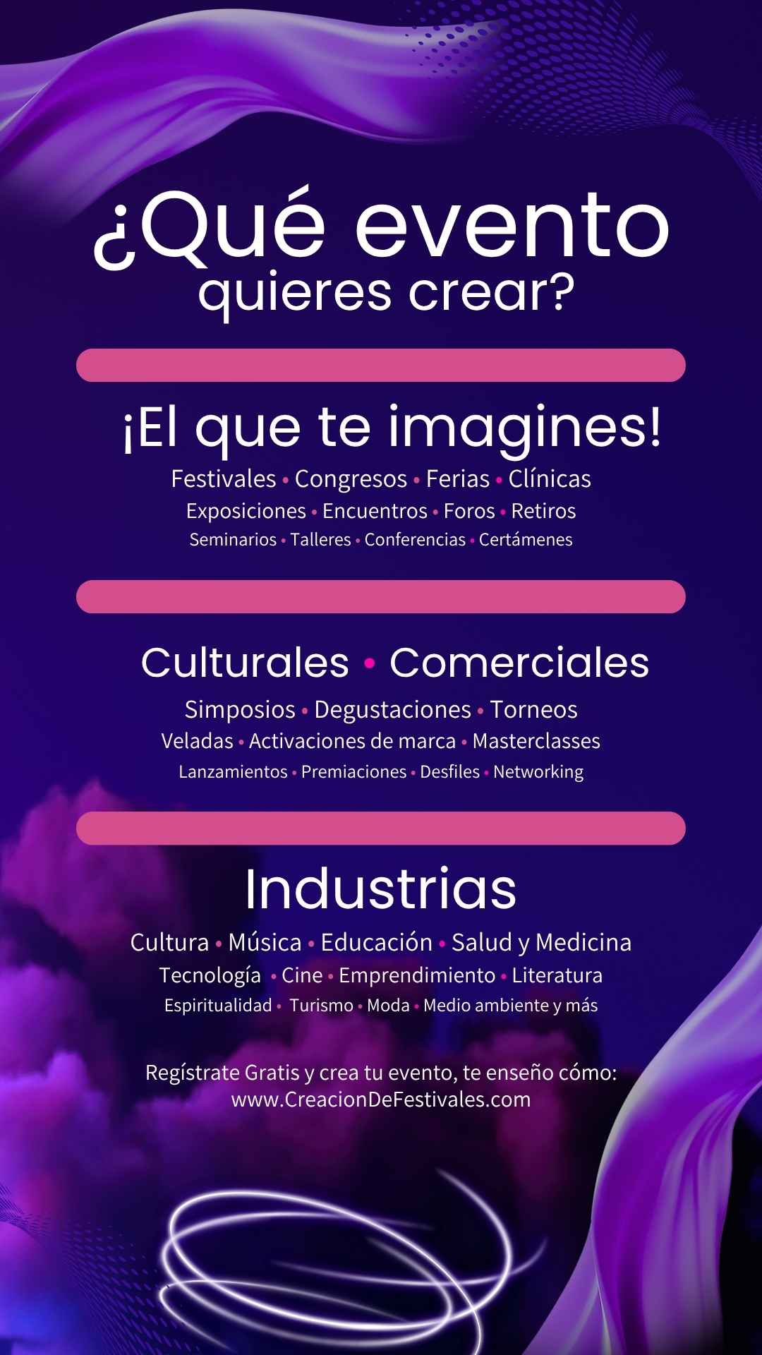 ¿Qué evento quieres crear?